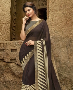Multi Pure Georgette Printed Regular Sarees