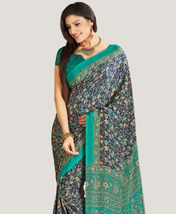 Multi Kasturi Crepe Printed Regular Sarees