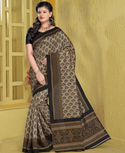 Multi Bhagalpuri Silk Printed Regular Sarees
