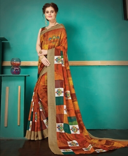 Multi Pashmina Silk Printed Regular Sarees