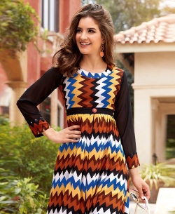 Multi Georgette Printed Anarkali Kurtis