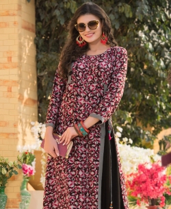 Multi Rayon Printed Anarkali Kurtis