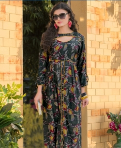 Multi Rayon Printed Anarkali Kurtis