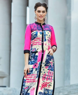 Multi Cotton Printed Straight Cut Kurtis