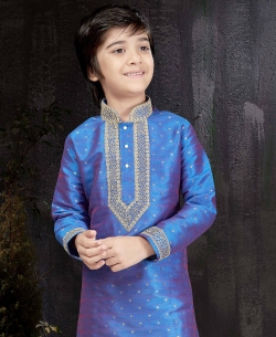 2 Tone Firoze Banarasi Jacquard Embroidery Boys Kurta Pajama