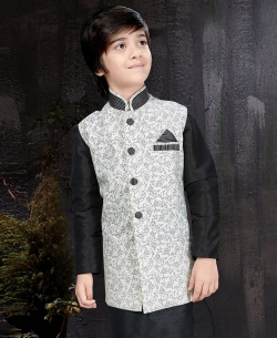 Black Art Dupion NA Boys Kurta Pajama