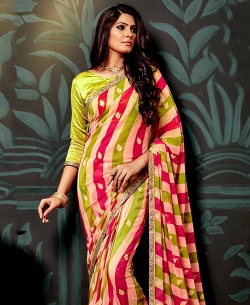 Multi Chiffon Printed Regular Sarees