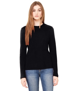 Black Knitting Plain Tunic Tops