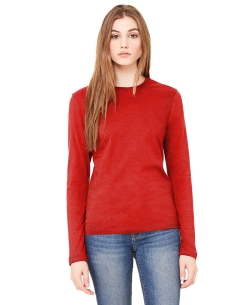 Red Knitting Plain Tunic Tops
