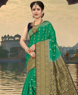 Green Silk Zari Work Traditional Sarees