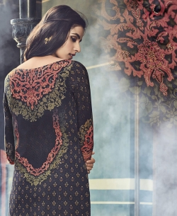 Multi Cotton Satin Printed Straight Cut Kurtis