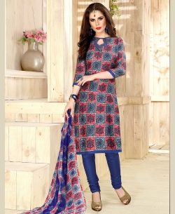 Multi Cotton Printed Chudidhar Suits