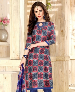Multi Cotton Printed Chudidhar Suits