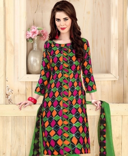 Multi Cotton Printed Chudidhar Suits