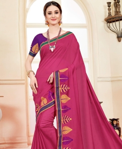 Pale Pink Cotton Silk  Embroidery Traditional Sarees