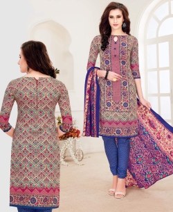 Multi-Color Cotton Printed Chudidhar Suits