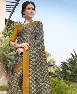 Mulit Color Silk Khadi Art Silk Solver Printed Regular Sarees