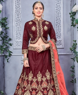 Brown Velvete ,Two Tone Heavy Designer Lehenga A Line Lehengas