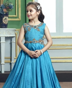 Morpich Paper Butii Silk Zardoshi Work & Ston Work & Paral Work Girls Gown