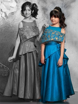 Morpich Bridal Silk Embroidery Girls Gown