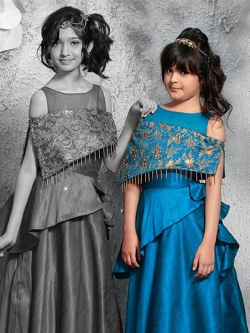 Morpich Bridal Silk Embroidery Girls Gown