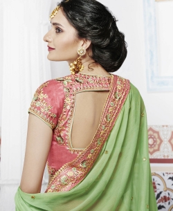 Pink Handloom  Silk Zari Embroidered A Line Lehengas