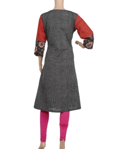 Multi Dhabu Cotton Dhabu A Line Kurtis