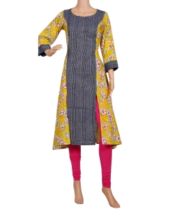 Multi Cotton Printed A Line Kurtis