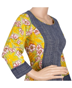 Multi Cotton Printed A Line Kurtis