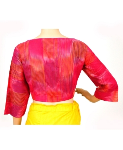 Pink Handloom Cotton Thread Work Blouses