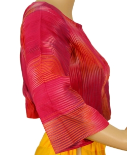 Pink Handloom Cotton Thread Work Blouses