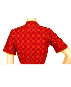 Red Handloom Cotton Thread Work Blouses
