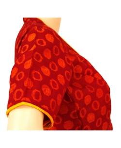 Red Handloom Cotton Thread Work Blouses