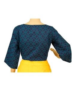 Blue Handloom Cotton Thread Work Blouses