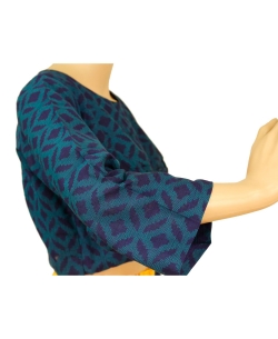 Blue Handloom Cotton Thread Work Blouses