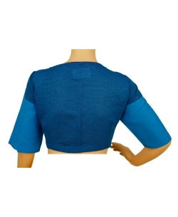 Blue Handloom Cotton Thread Work Blouses