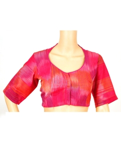 Pink Handloom Cotton Thread Work Blouses