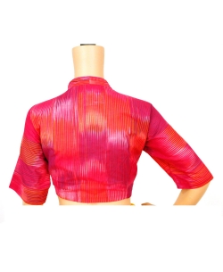 Pink Handloom Cotton Thread Work Blouses