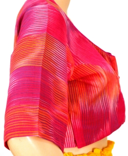 Pink Handloom Cotton Thread Work Blouses