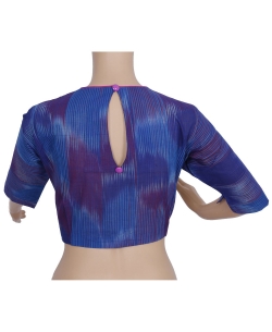 Blue Handloom Cotton Thread Work Blouses