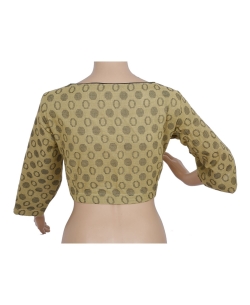Beige Handloom Cotton Thread Work Blouses