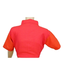 Pink Handloom Cotton Thread Work Blouses