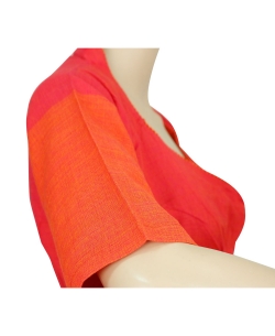 Pink Handloom Cotton Thread Work Blouses