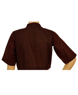 Black Handloom Cotton Thread Work Blouses