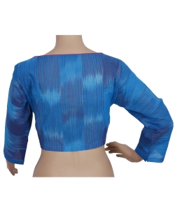 Blue Handloom Cotton Thread Work Blouses