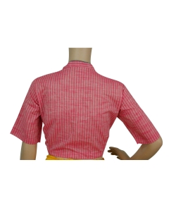 Pink Handloom Cotton Thread Work Blouses