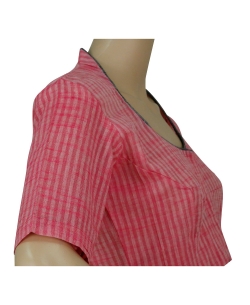 Pink Handloom Cotton Thread Work Blouses