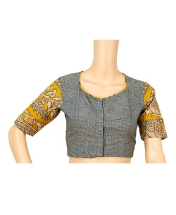 Grey Handloom Cotton Handloom Blouses