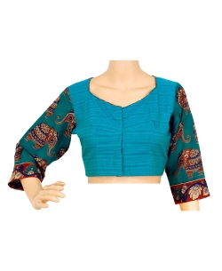 Blue Handloom Cotton Handloom Blouses