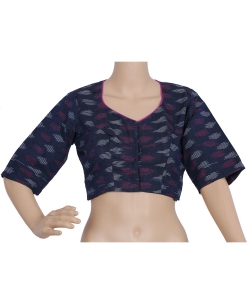 Blue Ikat Cotton Ikat Blouses